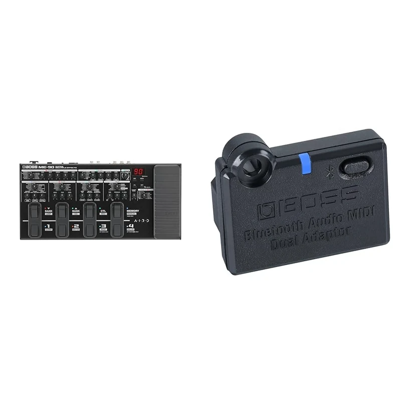 BOSS ME-90 Guitar Multi-Effects | All-In-One Guitar Processor | 11 Onboard AIRD Amp Models & Bluetooth® Audio MIDI Adaptor | BT-DUAL | Brings Bluetooth Audio and MIDI Capabilities to CUBE