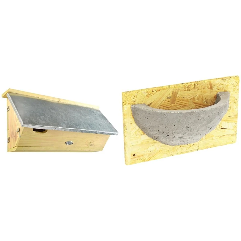 Swift Nest Box & Design NKB2 24 x 15 x 9cm Swallow Nest - Grey