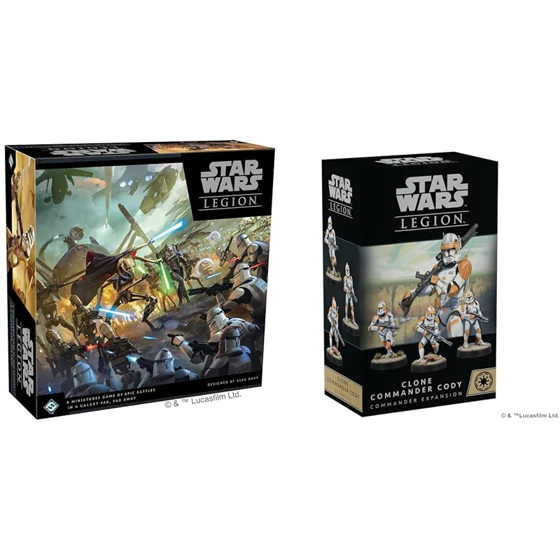 Atomic Mass Games | Star Wars Legion: Clone Wars Core Set | Unit Expansion | Miniatures Game & | Star Wars Legion: Clone Commander Cody Expansion | Miniatures Game | Ages 14+
