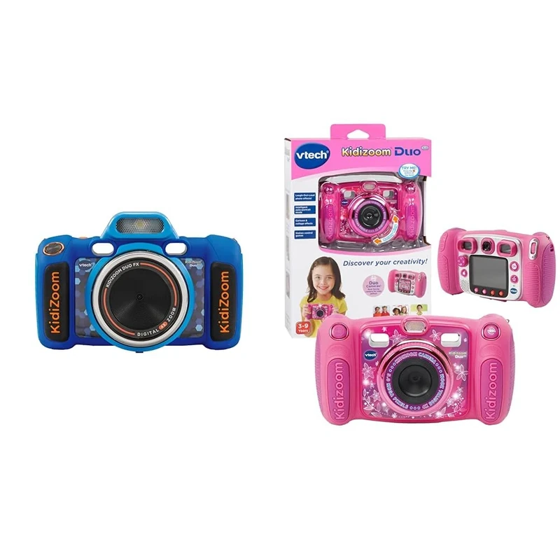VTech KidiZoom Duo FX, Kids Camera with Colour Screen, 8MP, Photos, Selfies & Videos, AR Filters & Kidizoom Duo Camera 5.0, Kids 5MP Camera with Colour Display, For Photos, Selfies & Videos, 4X