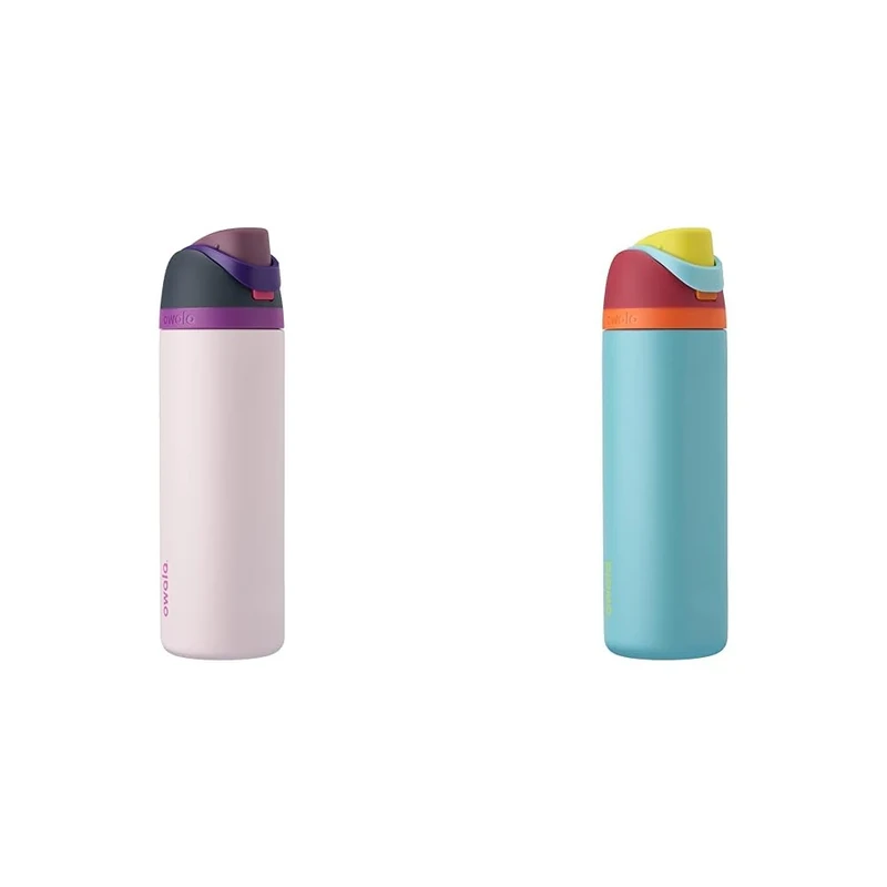 Owala FreeSip Insulated Stainless Steel Water Bottle with Straw for Sports and Travel, Leak Proof & FreeSip Insulated Stainless Steel Water Bottle with Straw for Sports and Travel, Leak Proof