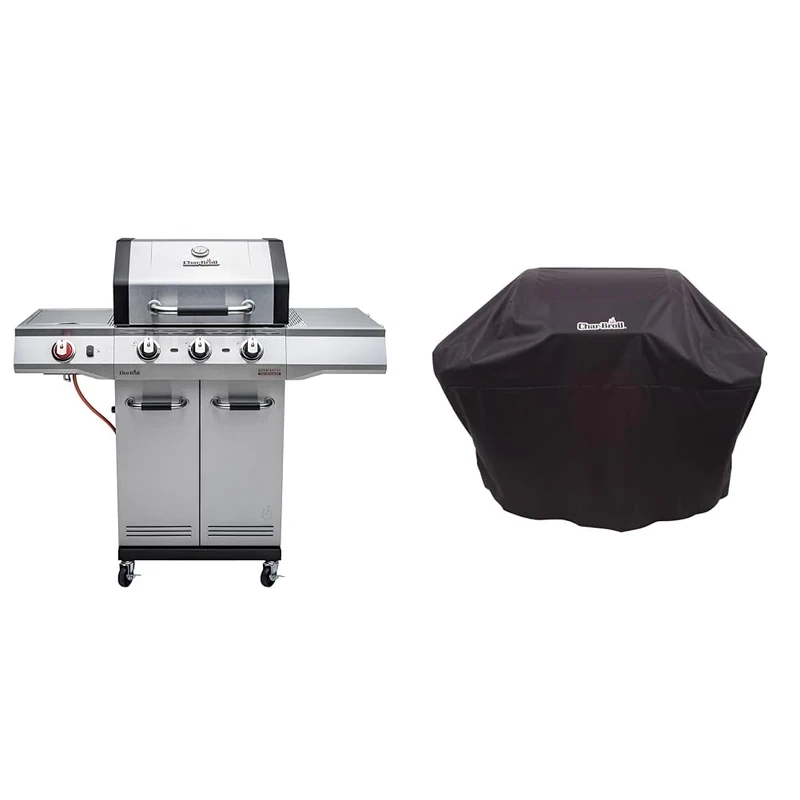 Char-Broil Advantage PRO S 3-Burner Gas Barbecue Grill with TRU-Infrared Technology and 900C Sear Burner & Universal Grill Cover, Black