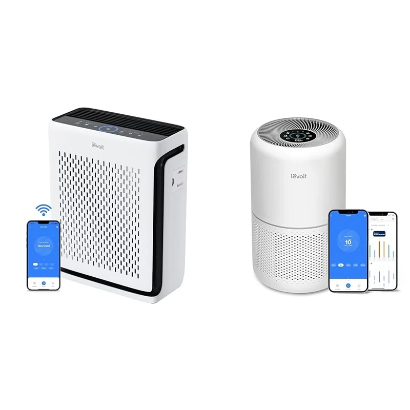 LEVOIT Smart HEPA Air Purifiers for Home Bedroom 104m², Washable Filter with Pet Mode & Smart Wifi Air Purifier for Home Bedroom 100m², CADR 240m³/h, HEPA Filter with Real Time