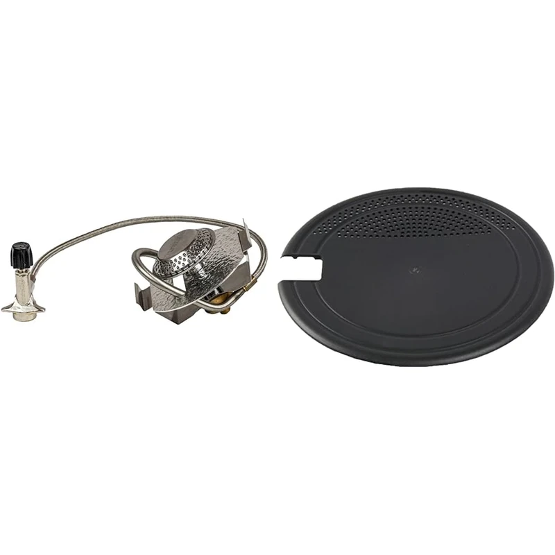 Trangia 327516 Gas Burner,Silver,16L x 8.1W x 7.6H centimetres & Series Multi-disc, Silver, 7-Inch - Image 1