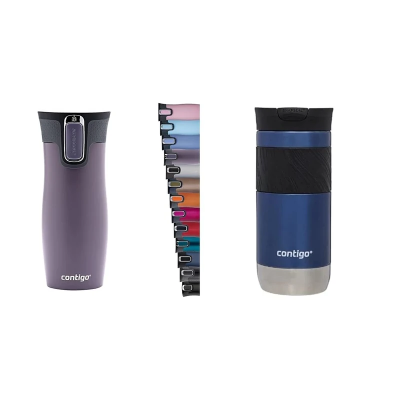 Contigo Unisex's West Loop Autoseal Thermobecher, Edelstahl Isolierbecher, Kaffeebecher to Go & Byron 2.0 Thermal Mug, Stainless Steel Insulated Mug with Snapseal Lock, Coffee Mug to go