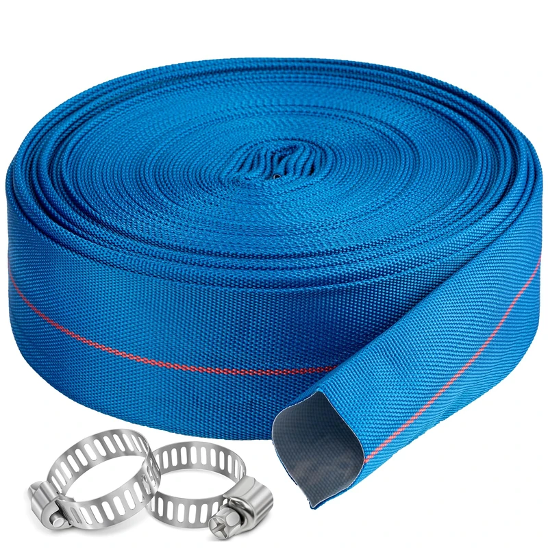 Pool Backwash Hose 1.5" × 100 ft Heavy Duty Flexible PVC Discharge Hose