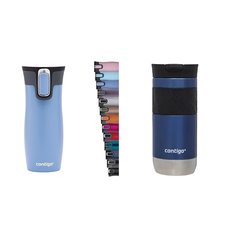 Contigo Unisex's West Loop Autoseal Thermobecher, Edelstahl Isolierbecher, Kaffeebecher to Go & Byron 2.0 Thermal Mug, Stainless Steel Insulated Mug with Snapseal Lock, Coffee Mug to go