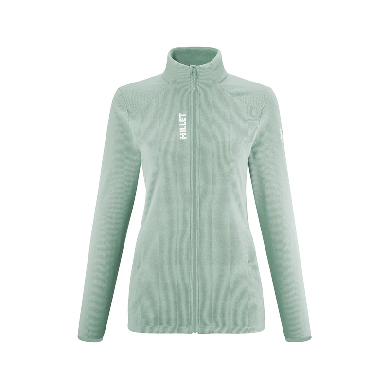 MILLET Polartec Recycled Breathable Stretch 2 Pockets Women's Warm Hiking Fleece - UBIC LIGHTGRID - Image 1