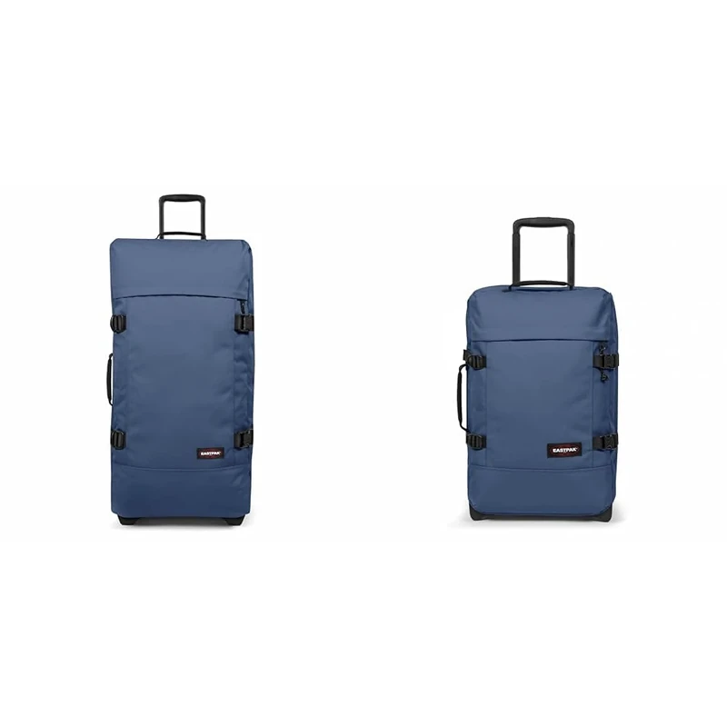 EASTPAK TRANVERZ L Suitcase, 79 x 40 x 33 cm, 121 L - Powder Pilot (Blue) & TRANVERZ S Suitcase, 51 x 32.5 x 23 cm, 42 L - Powder Pilot (Blue)
