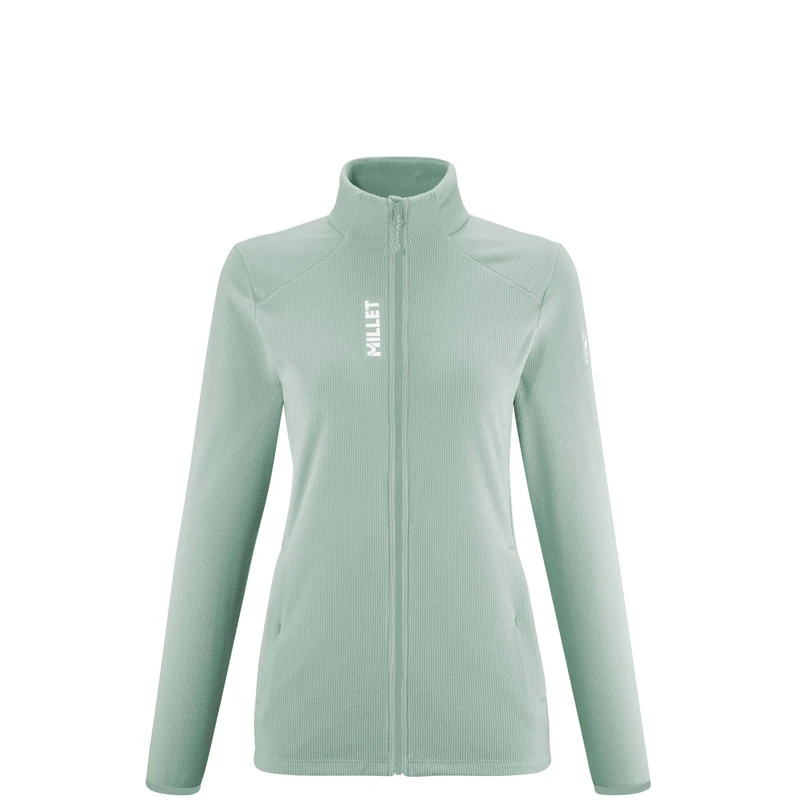 MILLET Polartec Recycled Breathable Stretch 2 Pockets Women's Warm Hiking Fleece - UBIC LIGHTGRID