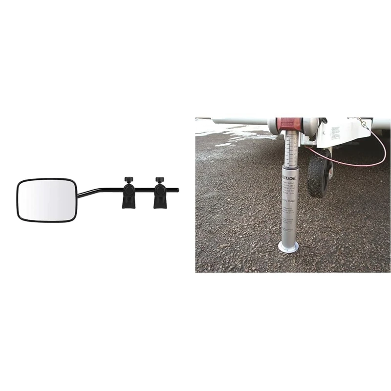 Falcon FRA136727 Universal Mirrors, Super Steady Mirror, Set of 2, Black & 2691 Calibrated Nose Weight Gauge Caravan Trailer
