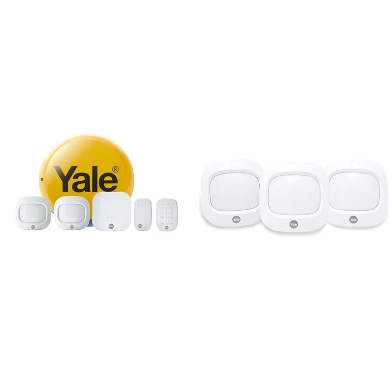 Yale IA-320 Sync Smart Home Alarm Kit - 6 Pieces, Hub, External Siren, Motion Detector, 200m Range