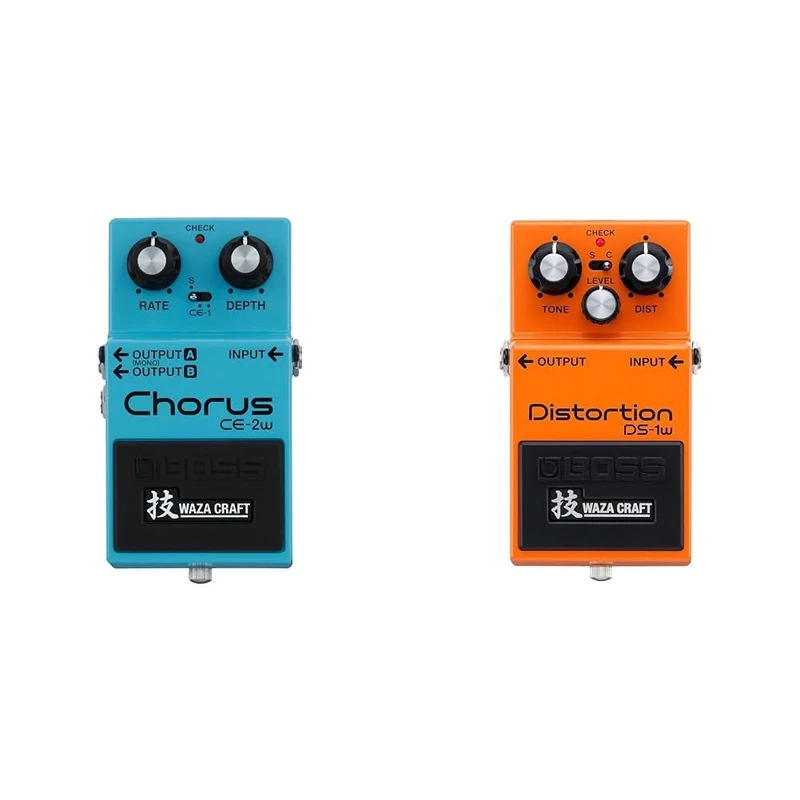 BOSS Ce-2W Waza Craft Special Edition Chorus Pedal, Special Edition Waza Craft Pedal & DS-1W Special Edition Waza Craft Distortion Pedal for the Ultimate Experience