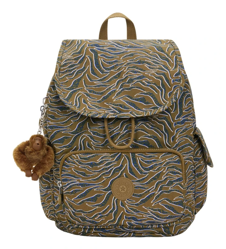 Kipling CITY PACK S, Small backpack, 19 x 80 x 38 cm, Undersea Leaves (GREEN)