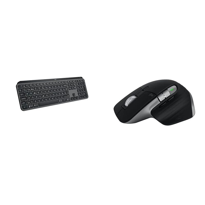 Logitech MX Keys S PLUS Wireless Keyboard, Low Profile, Fluid Quiet Typing, Programmable Keys, Back & MX Master 3S for Mac - Wireless Bluetooth Mouse with Ultra-fast Scrolling, Ergo, 8K DPI