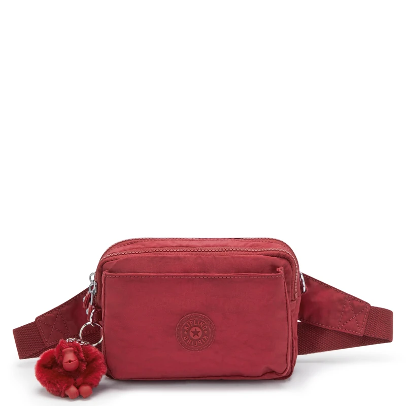 Kipling ABANU Multi, Small Crossbody Convertible to waistbag (with Removable Straps), 8 x 80 x 38 cm, Funky Red (RED)