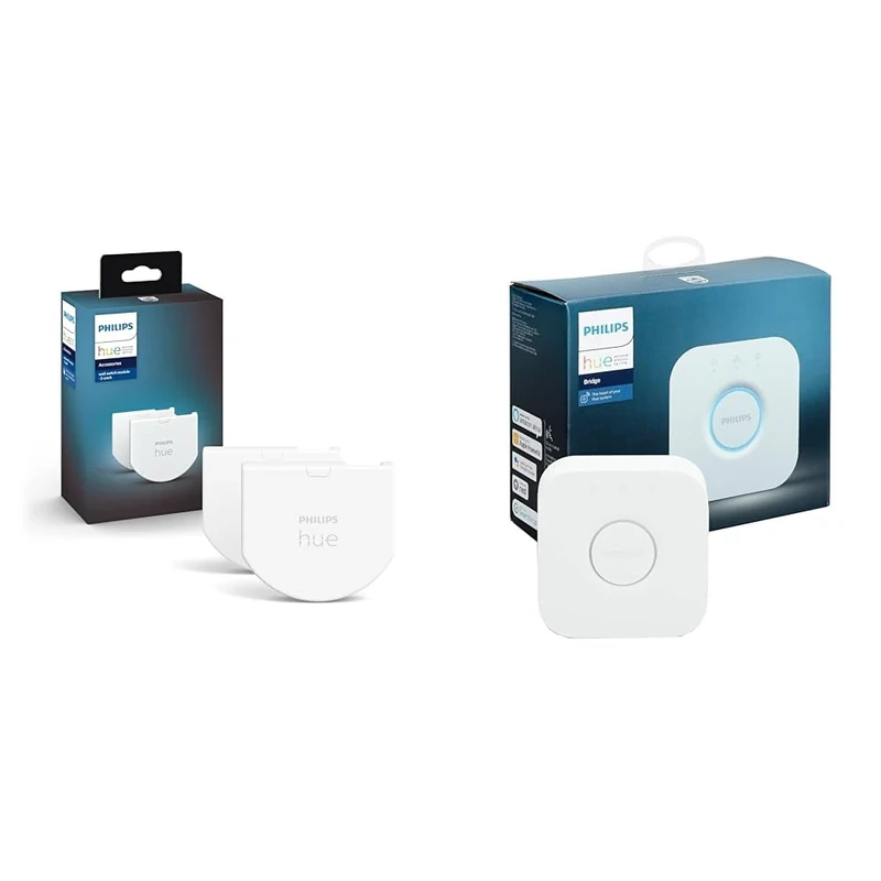 Philips Hue Smart Wall Switch Module Twin Pack. Works with Alexa, Google Assistant and Apple Homekit & Bridge. Smart Home Automation Works with Alexa, Google Assistant and Apple Homekit.