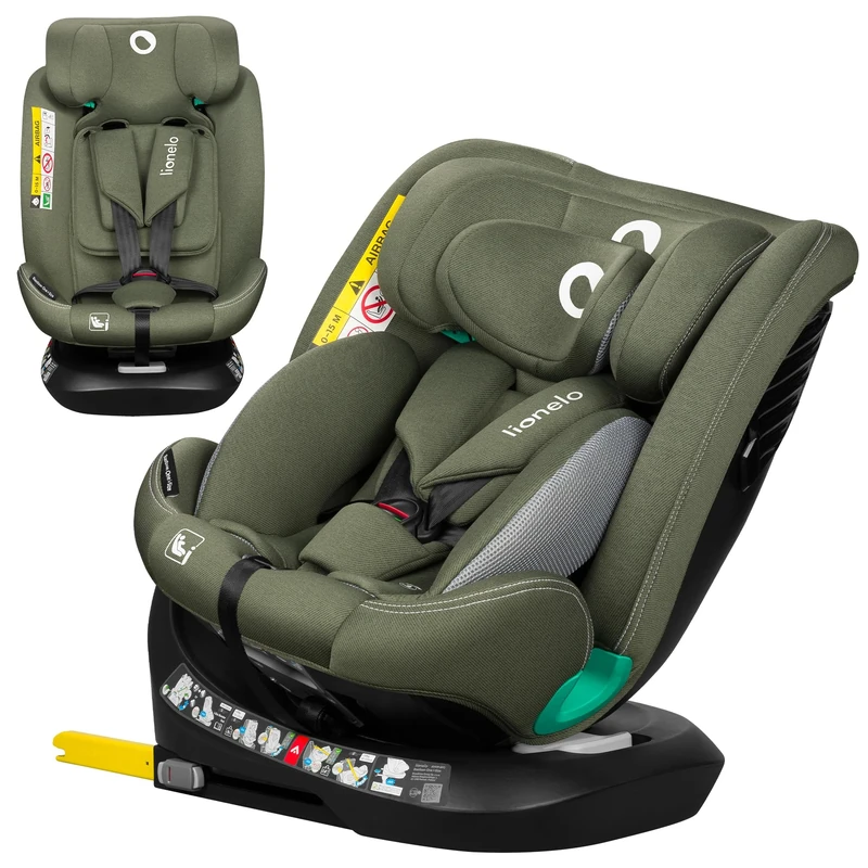 LIONELO Car Seat with ISOFIX & 360 Swivel BASTIAAN i-Size for Kids 0-12 Years (40-150cm) Baby Car Seat Group 0+123 (0-36 kg) Rearward & Forward Facing, 14 Adjustments, Enhanced Side Protection