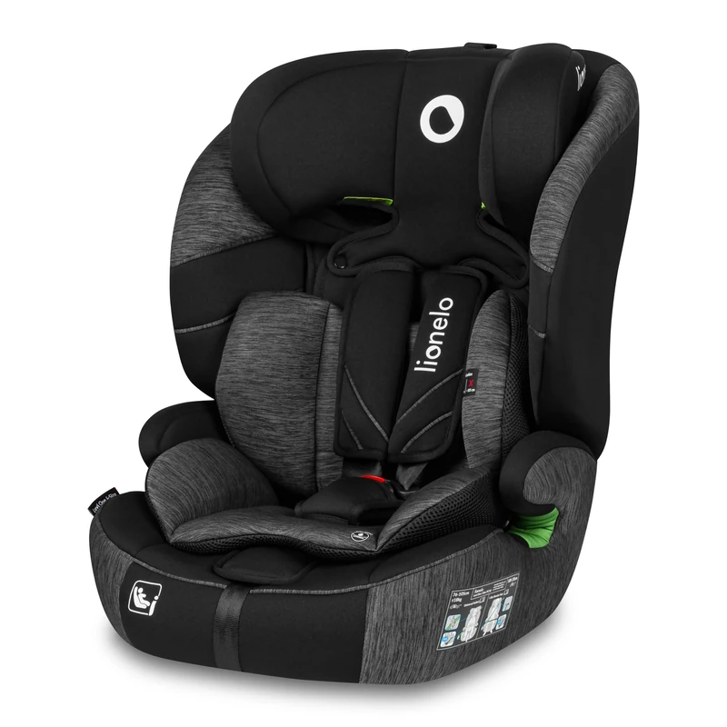 Lionelo Levi Adjustable Car Seat for 9-36kg Transforms with Your Child from Infant to 12 Years, Multi-Level Headrest & Insert Options, Enhanced Side Protection, Easy Install & Wash, Certified