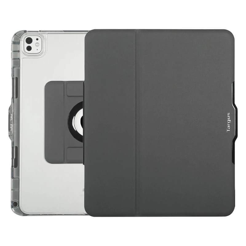 Targus VersaVu Clear Case for iPad Pro 13-inch (M4) | 360° Rotating Stand, Slim, Durable Transparent Case, Scratch-Resistant, Lightweight, Travel & Everyday Use