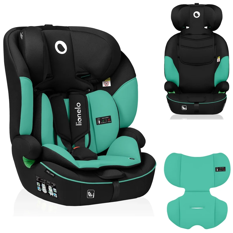 LIONELO Car Seat LEVI I-Size for baby 9-36 kg, Grows with Your Child from Infant to 12 Years Old, 10-Level headrest, Enhanced Side Protection, Armrests, Easy Install & Wash, Insert DriSeat, Certified