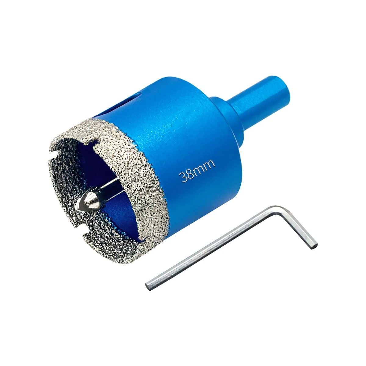 Teronbeta Diamond Hole Saw 38mm with Pilot Center Drill Bit, Vacuum Brazed Diamond Core Hole Cutter for Tile, Porcelain, Glass, Ceramic, Marble