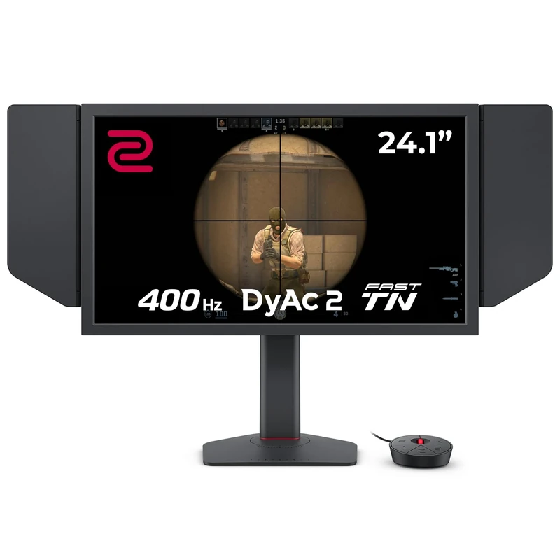 BenQ ZOWIE XL2566X+ eSports Gaming Monitor | 24.1 inch | 400 Hz | Fast TN | DyAc 2 | XL Setting to Share | S Switch | Shielding Hood | 1080p