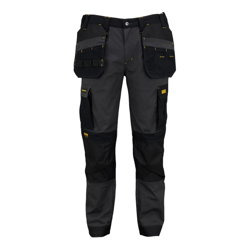 DEWALT Lightweight Slim Fit Trousers 40W 31L Grey/Black