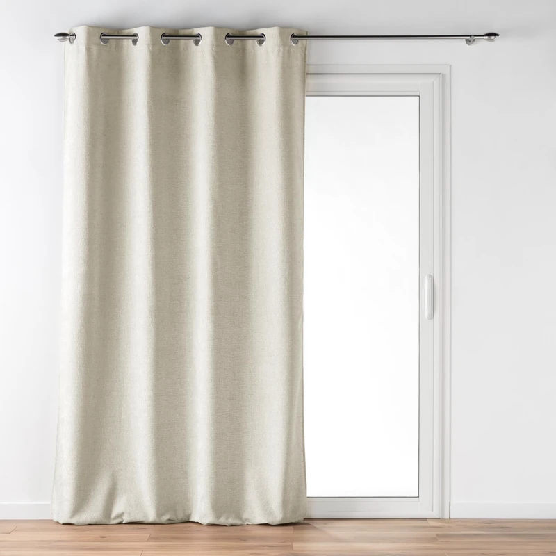 Douceur d'Intérieur Curtain, Polyester, White, 140 x 260 cm - Image 1