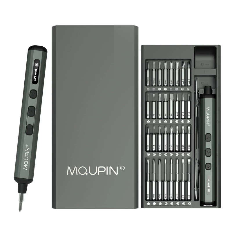 Mini Electric Screwdriver Set, 68 in 1 Small Electric Screwdriver Cordless - 64 S2 Preicison Bits, 5 Torque Settings, 4 LED Lights, Mini Power Screwdriver Repair Tool Kit for PC RC Electronic