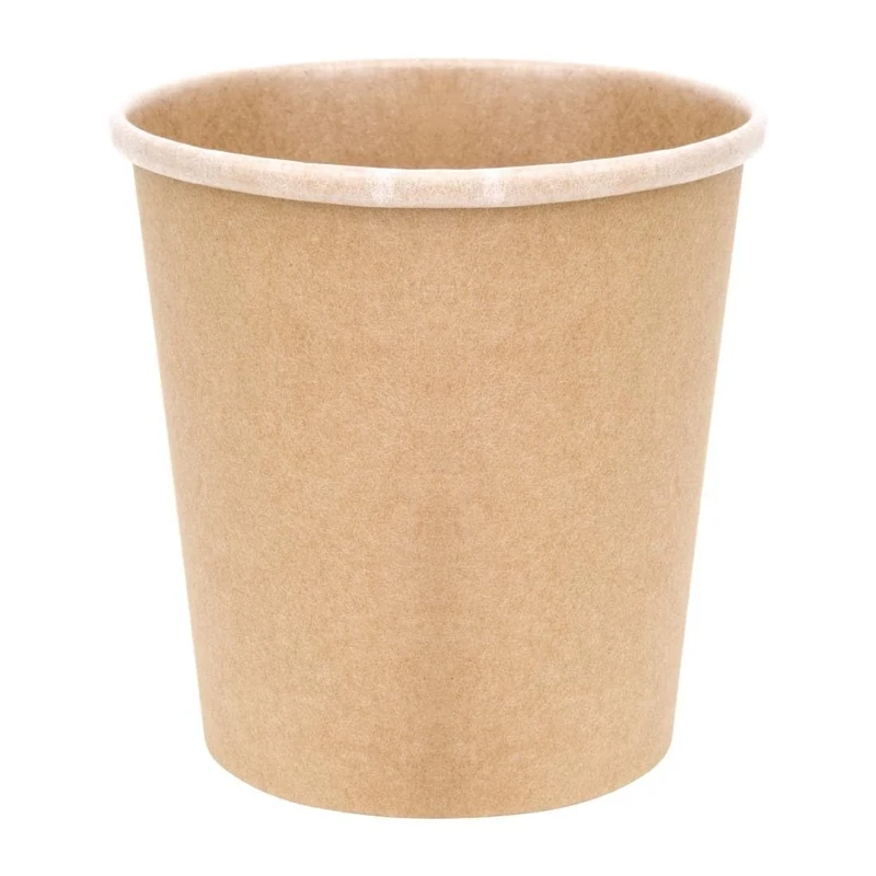 Fiesta Green Recyclable Takeaway Soup Containers 455 ml/16 oz (Pack of 500), Brown, Size: 101(H) x98(Dia) mm, Microwavable, Takeaway Ice Cream Cups, Cardboard Material, FP477