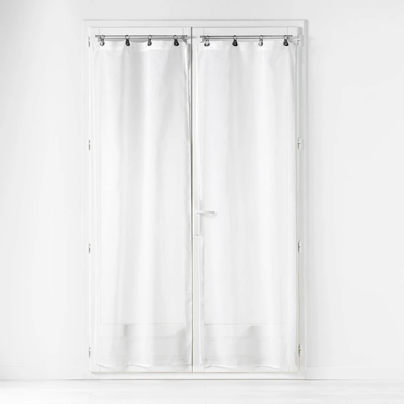 Douceur d'Intérieur LINKA 1 Pair of Curtains, 100% Polyester, Natural, 2 x 70 x 200 cm
