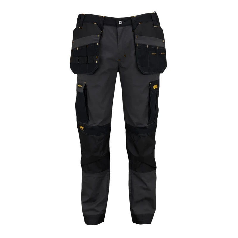 DEWALT Lightweight Slim FIT Trousers 30W 31L Grey/Black