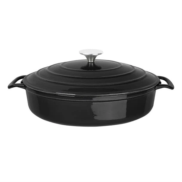 Vogue Round Sauté Pan Black 3.5Ltr 280(D) x65(H) mm