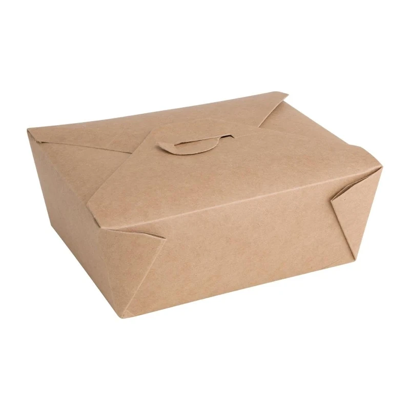 Fiesta Cardboard Takeaway Food Containers 152mm (200 Pack) - Disposable Containers for Catering, Outdoor Activity, Take Out FN895