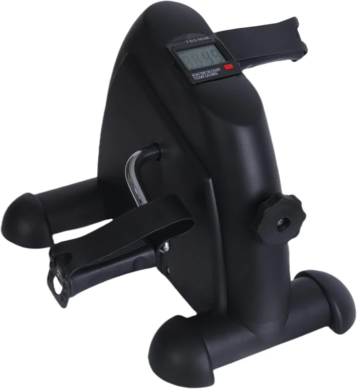 Endless Portable Pedal Exerciser with Digital Monitor | White | Material: Alloy Steel | Under Desk Bike Pedal Exerciser | Foot Cycle | Arm and Leg Exercise Peddler Machine | for Men and Women