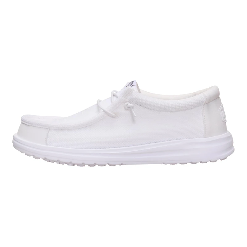HEYDUDE Wally Work Men's Slip-On Loafer Shoes, White, 6 UK
