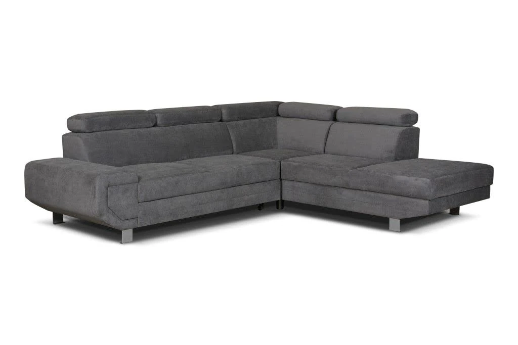 ARTIC Sofabed with Storage - Corner Sofa Bed - Grey - Right & Left Arm (Right Hand Corner)
