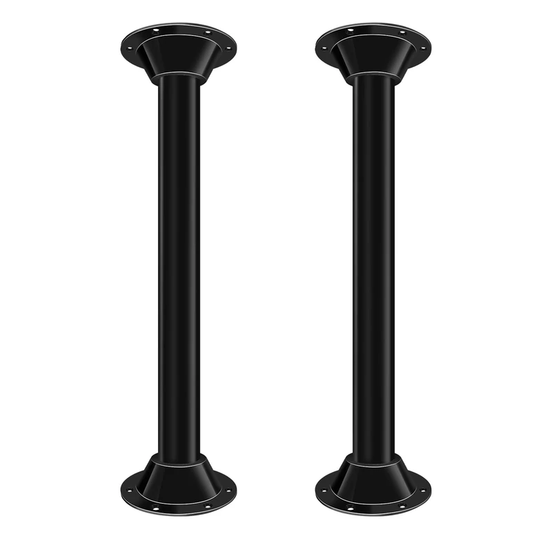 27" RV Table Base Mount and RV Table Legs,Camper Tables Base Mount Pedestal Flange and Dinette Legs Pole for Camper Trailer Motorhome, Tables and Floor Mounting, Includes Mounting Screws, Aluminum - Image 1