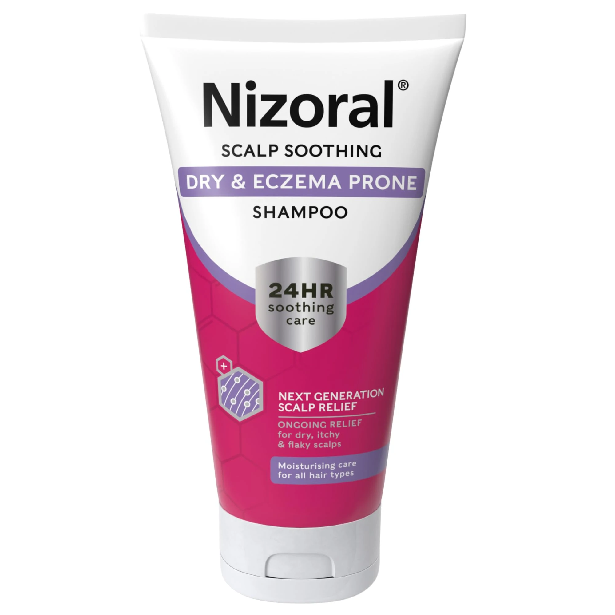Nizoral Scalp Soothing Dry and Eczema Prone Shampoo, 24 Hour Soothing Care, Ongoing Relief for Dry, Itchy & Flaky Scalps, Get Soft and Silky Hair, Moisturising Care for All Hair Types, 1 x 200ml