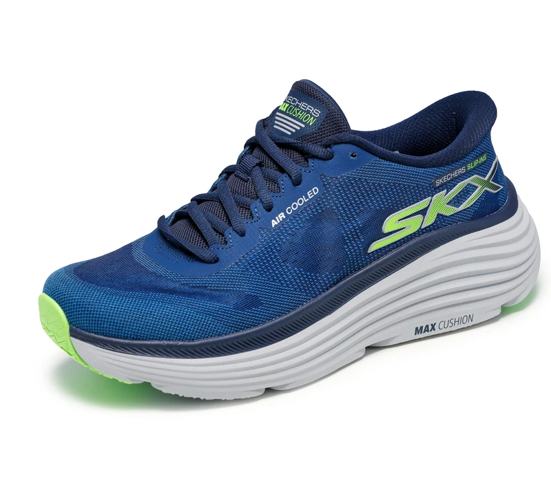 Skechers Men's Max Cushioning Endeavour Exciton Sneaker, Navy Textile, 8 UK