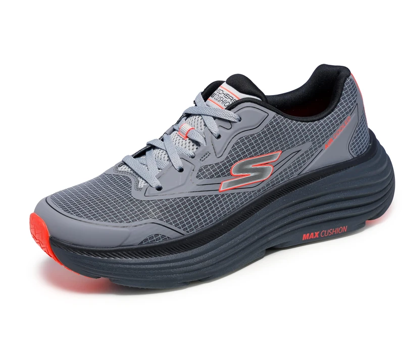 Skechers Men's Max Cushioning Endeavour-Space Angle Sneaker, Charcoal, 8 UK X-Wide