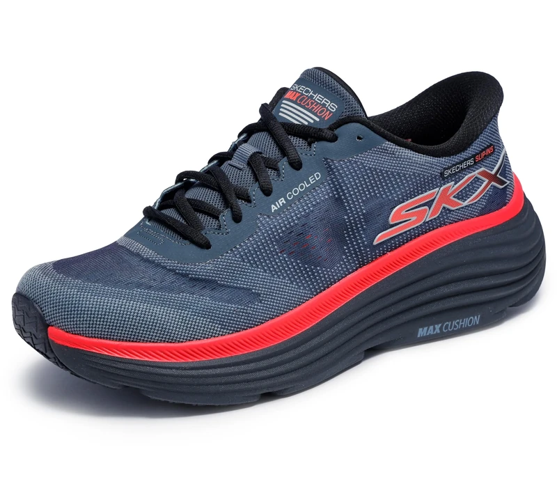 Skechers Men's Hands Free Slip-ins Max Cushioning Endeavour-Exciton Sneaker, Slate, 8 UK