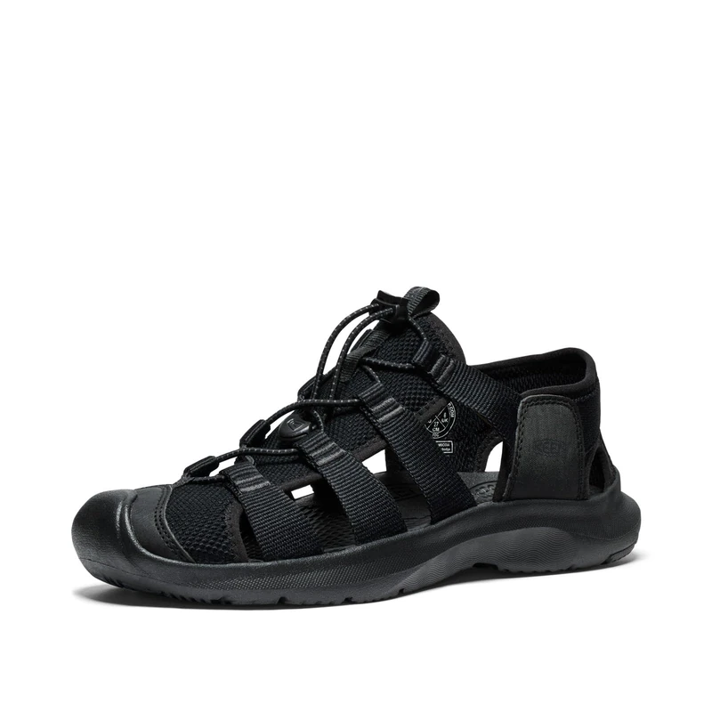 KEEN Men's Seanik H2 Durable Lightweight Comfortable Hybrid Water Sandals, Black/Magnet, 12
