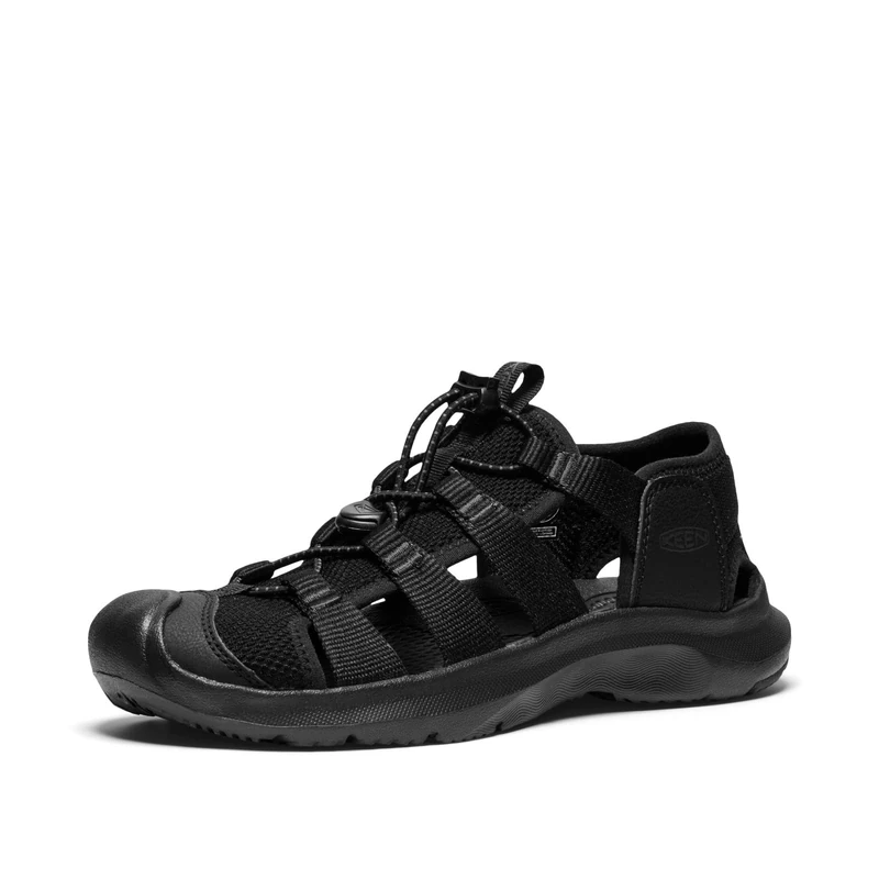 KEEN Women's Seanik H2 Durable Lightweight Comfortable Hybrid Water Sandals, Black/Magnet, 4.5