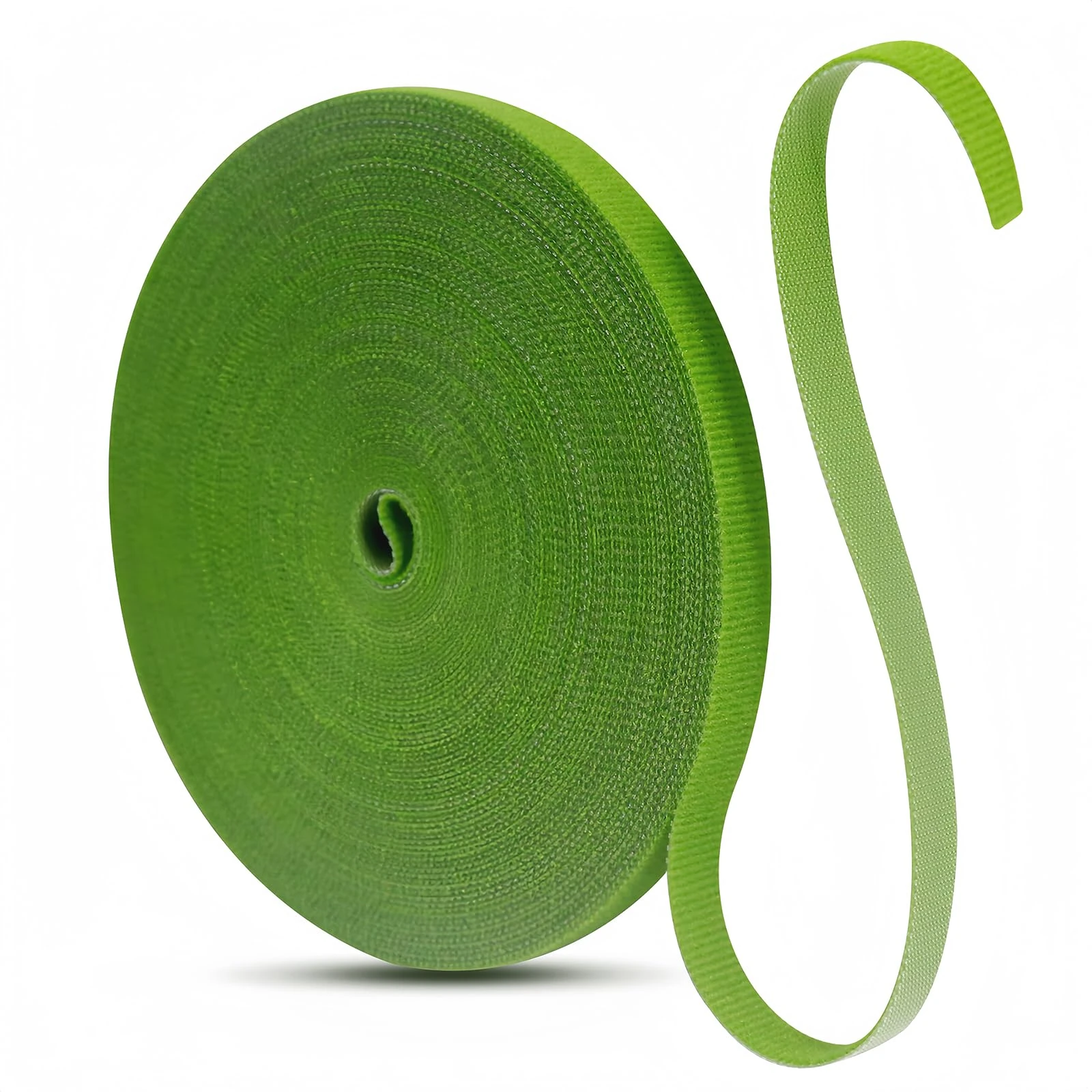 Redamancy 49.2Feet/15m Plant Ties, 10mm Green Garden Tape Plant Tie, Self Adhesive and Reusable Plant Tape, Tree Ties for Garden Climbing Plant Wrap Tape Cable Organiser