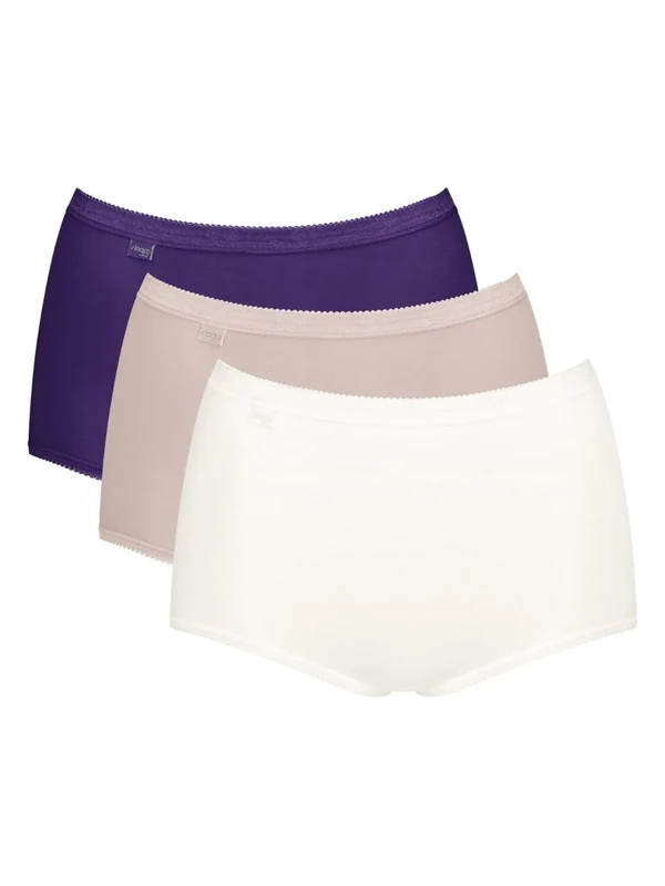 Sloggi Basic+ Maxi 3 Pack Briefs Purple/Dusty Pink/White Purple M - 12