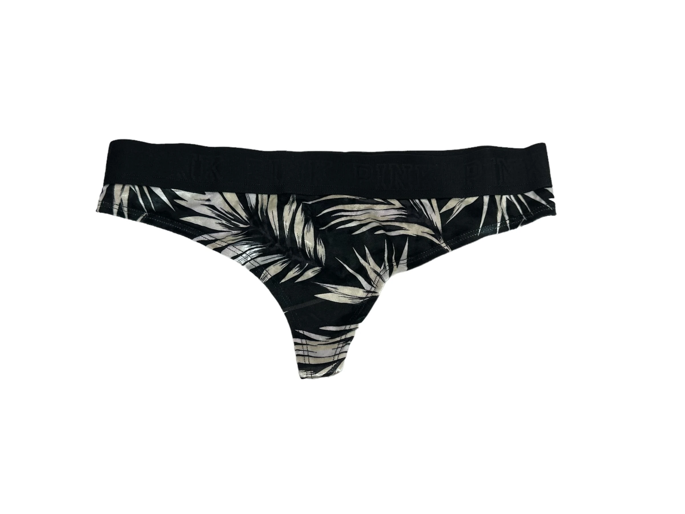 Victoria's Secret Pink Logo Cotton Thong Panties/Panty Velvet/Velour Multicolor New, Multicolor Tropical, S