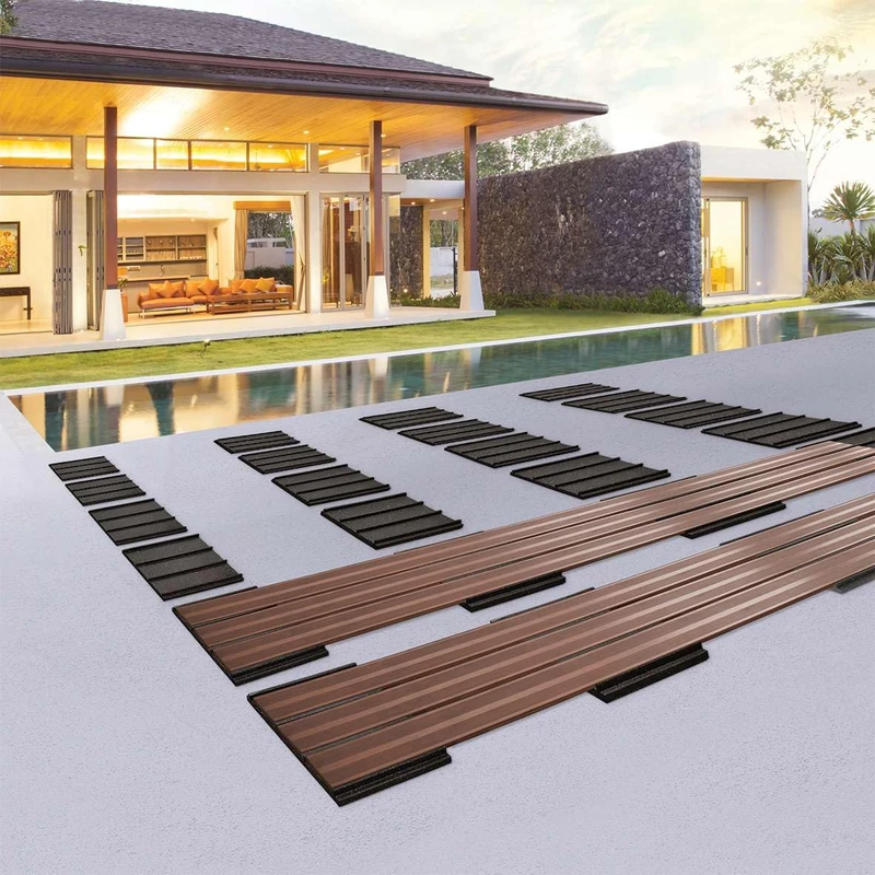 Deck Cradles Decking Support System for Instand Quick Patio Balcony Terrace Podium Event Temporary Flooring, Easy 6' Channel Slot fit for Wood Composite Wooden WPC PVC Deck Boards, Pack of 4