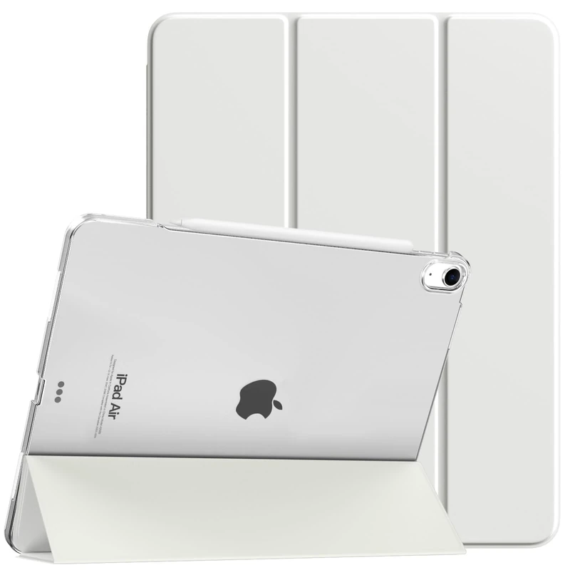 TiMOVO Case for iPad Air 13 Inch (M3/M2-2025/2024), Slim Stand Cover for iPad Air 13-inch, Support Touch ID, Auto Wake/Sleep Smart Shell with Translucent Back, Apricot Gray